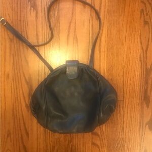 Tignanello Black Leather Crossbody Bag